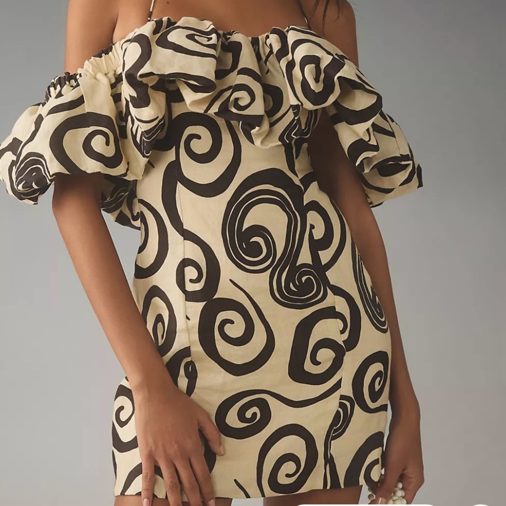 The Wolf Gang Mirador Linen Mini Dress NWT Size Large - Picture 4 of 6